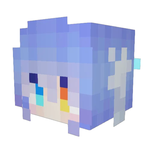 LOYIRI Minecraft avatar head, 3D render
