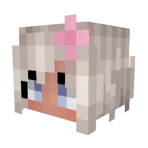 LO_500 Minecraft avatar head, 3D render