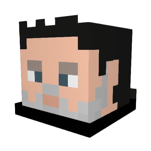 LOhmle Minecraft avatar head, 3D render