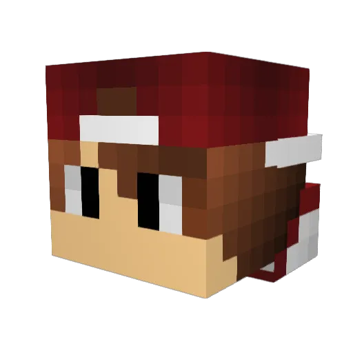 LP0320 Minecraft avatar head, 3D render