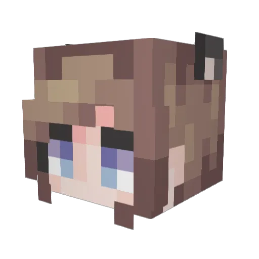 LP0fire Minecraft avatar head, 3D render