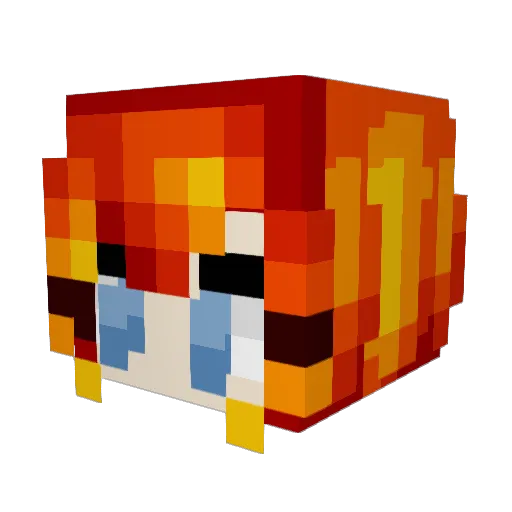 LP89 Minecraft avatar head, 3D render