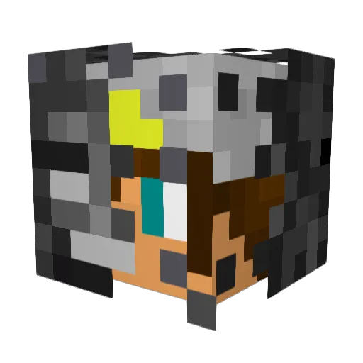 LPDroidPE Minecraft avatar head, 3D render
