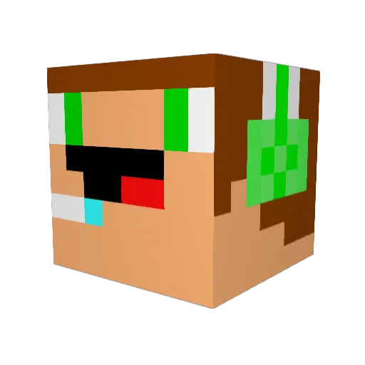 LPFVG Minecraft avatar head, 3D render