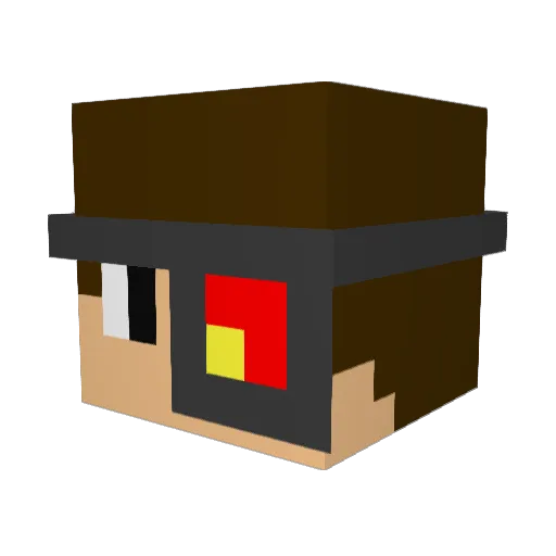 LPG149 Minecraft avatar head, 3D render