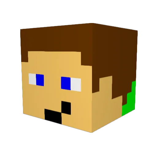 LPNator Minecraft avatar head, 3D render