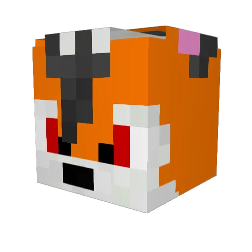 LPP1005 Minecraft avatar head, 3D render