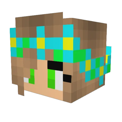 LPS323 Minecraft avatar head, 3D render
