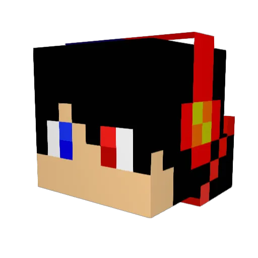 LPZauhuve Minecraft avatar head, 3D render
