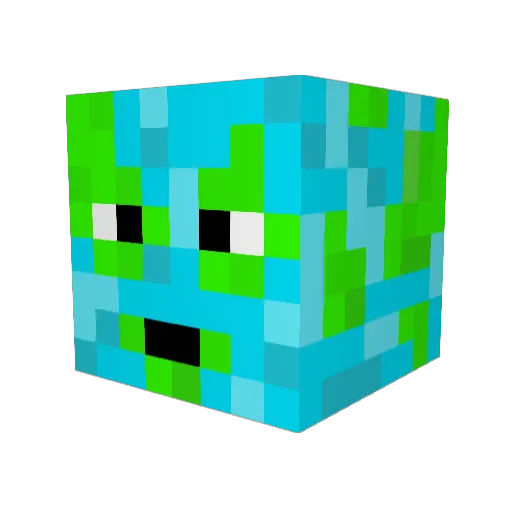 LP_Planet Minecraft avatar head, 3D render