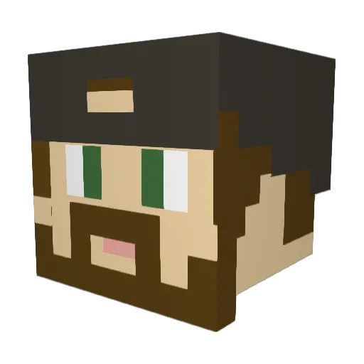LPedrini Minecraft avatar head, 3D render