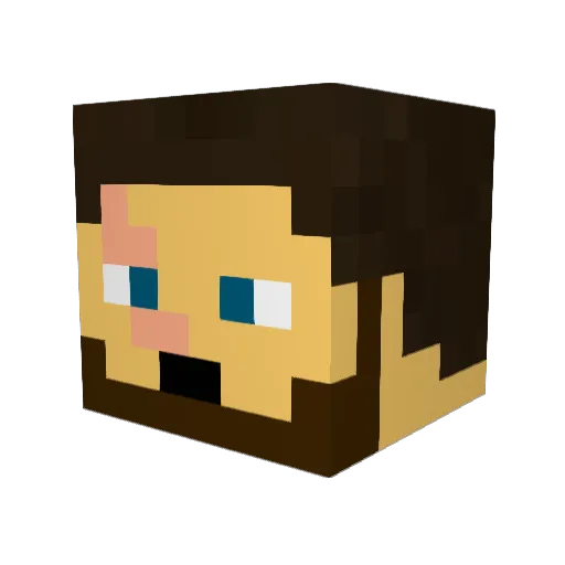 LPerSaphiross Minecraft avatar head, 3D render