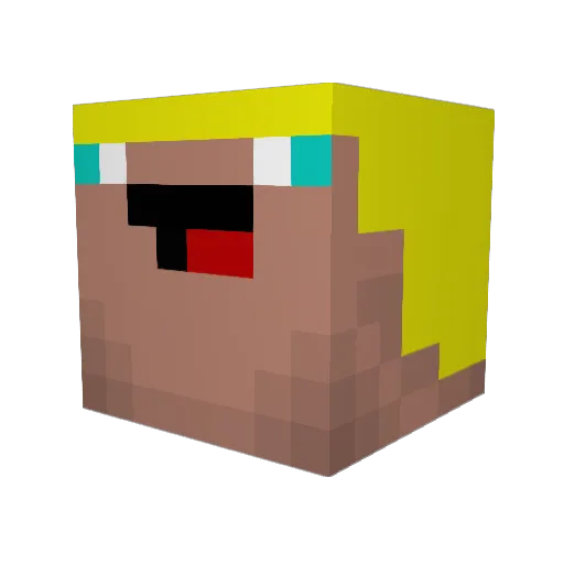 LPgulddreng Minecraft avatar head, 3D render