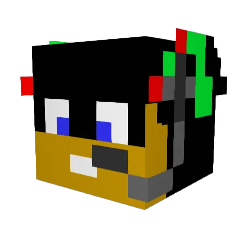 LPhardgamer Minecraft avatar head, 3D render