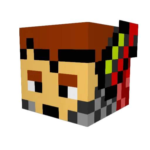 LPhil03 Minecraft avatar head, 3D render