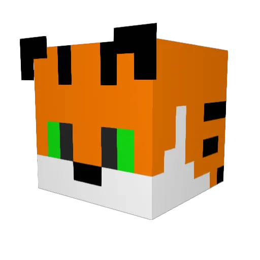 LPip Minecraft avatar head, 3D render