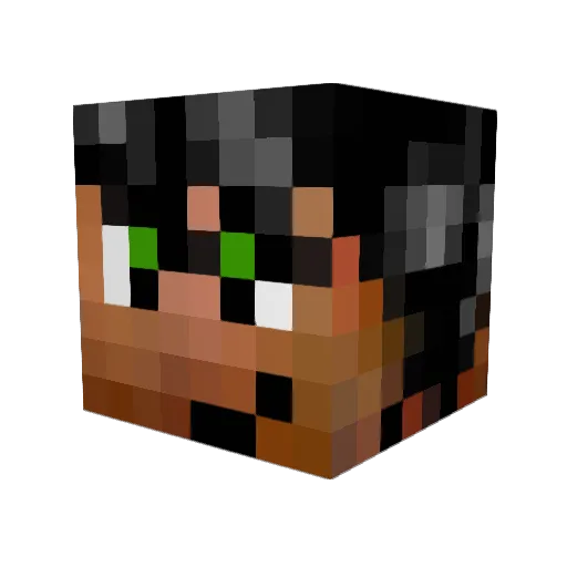 LPmag Minecraft avatar head, 3D render