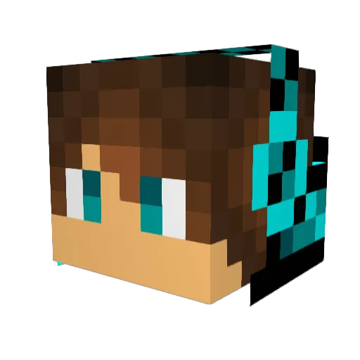 LPmitBenno Minecraft avatar head, 3D render