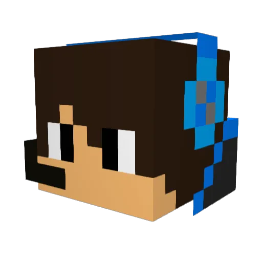 LPmitJ Minecraft avatar head, 3D render