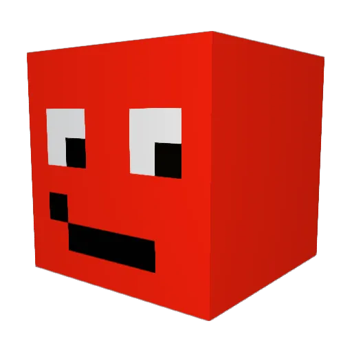 LPoopa Minecraft avatar head, 3D render