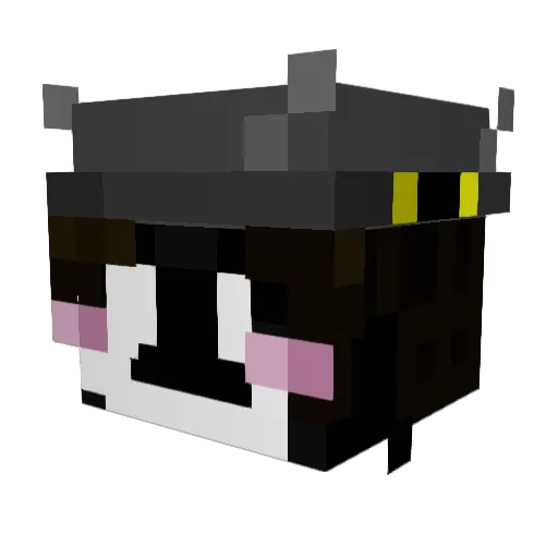 LPot Minecraft avatar head, 3D render