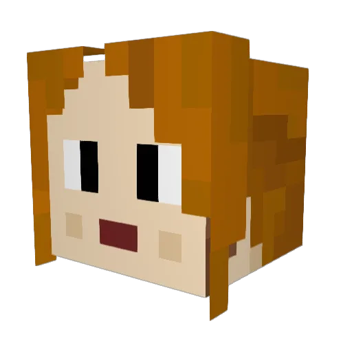 LR221 Minecraft avatar head, 3D render