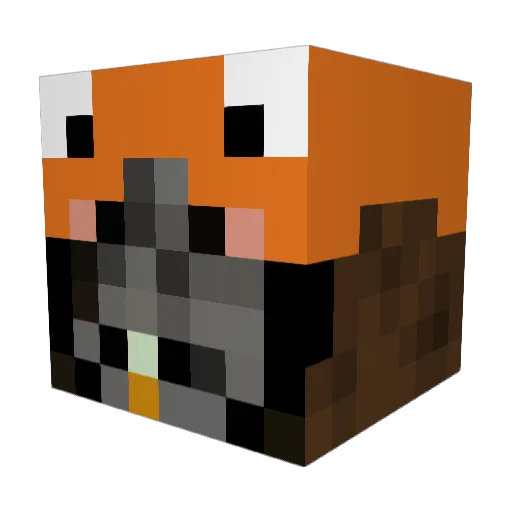 LR2Crafty Minecraft avatar head, 3D render