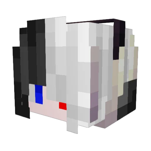 LRBGhoul Minecraft avatar head, 3D render