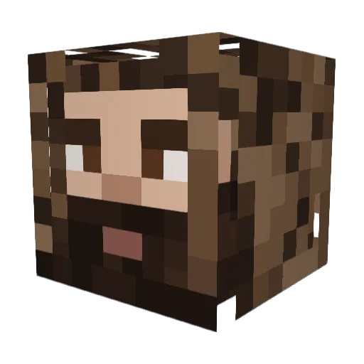 LRDLS Minecraft avatar head, 3D render