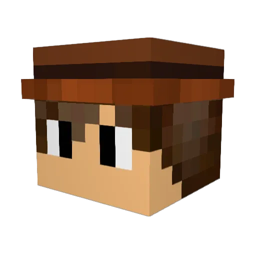 LRGNTM Minecraft avatar head, 3D render