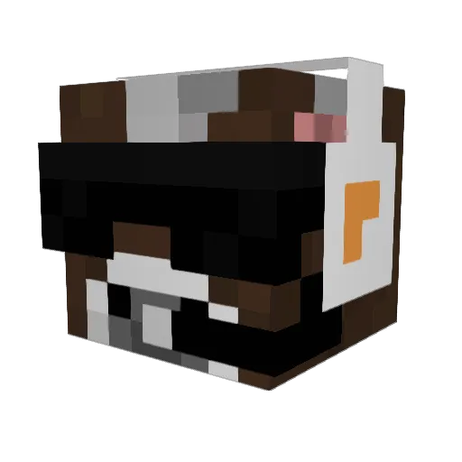 LRVnc Minecraft avatar head, 3D render