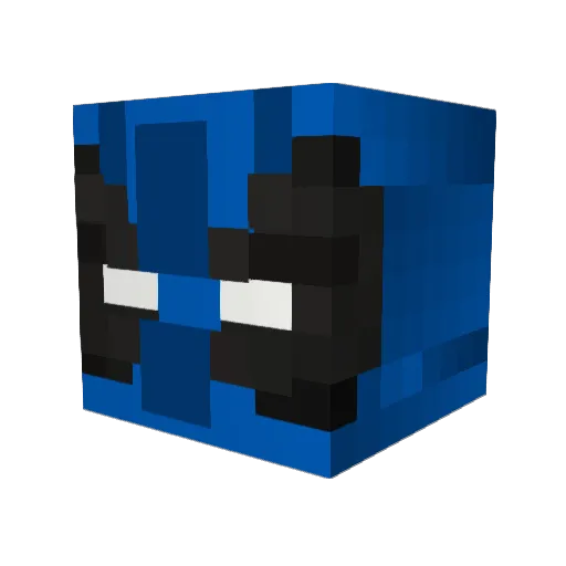 LR_12 Minecraft avatar head, 3D render