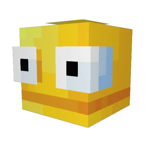 LRang Minecraft avatar head, 3D render