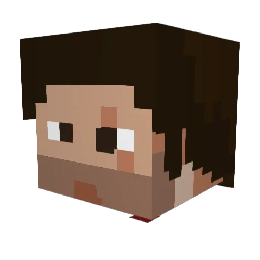 LRbuilder Minecraft avatar head, 3D render