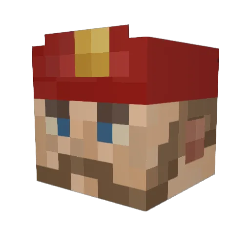 LRedhead Minecraft avatar head, 3D render