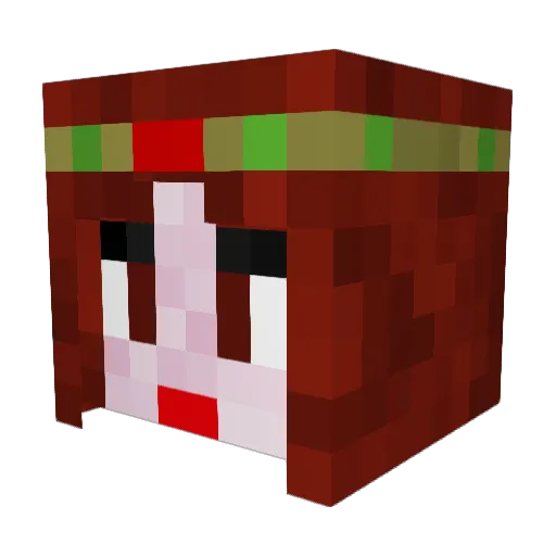 LRodina Minecraft avatar head, 3D render
