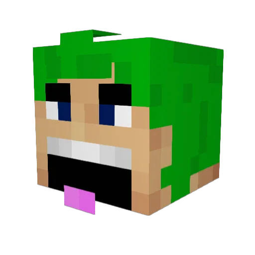 LS182 Minecraft avatar head, 3D render
