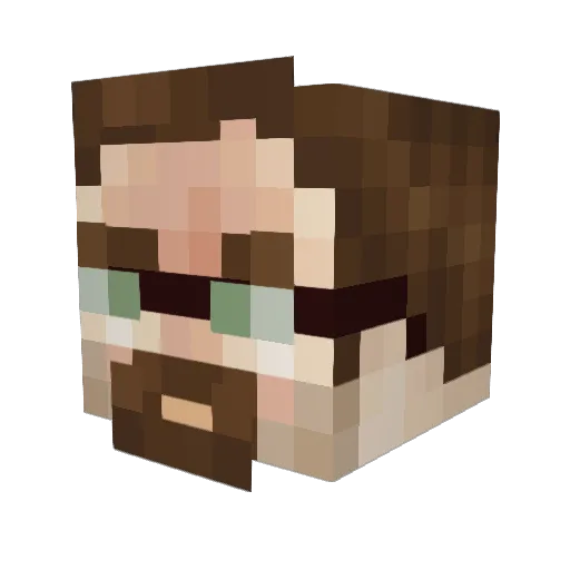 LS5_00 Minecraft avatar head, 3D render