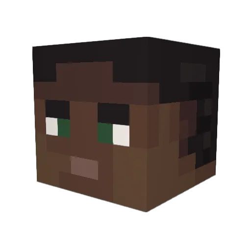 LS84 Minecraft avatar head, 3D render