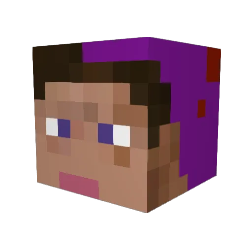 LSBanane Minecraft avatar head, 3D render