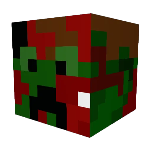 LSCreeper47 Minecraft avatar head, 3D render
