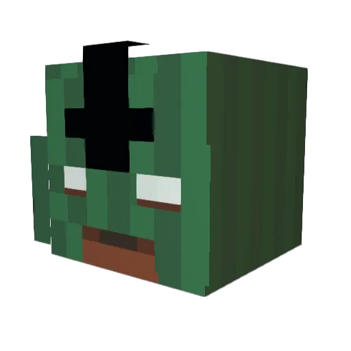 LSDSOSA Minecraft avatar head, 3D render