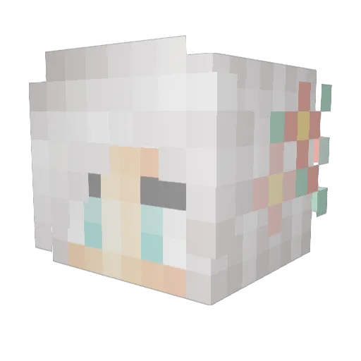 LSDradio Minecraft avatar head, 3D render