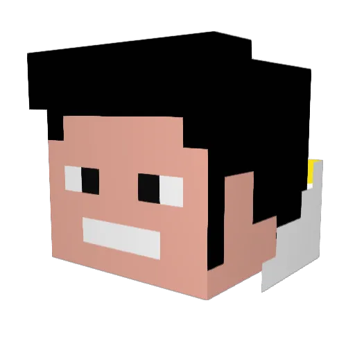 LSGadfly Minecraft avatar head, 3D render