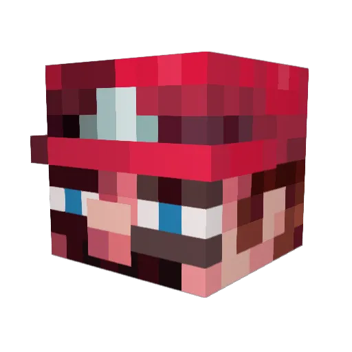 LSIMI Minecraft avatar head, 3D render