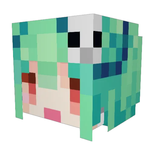 LSOXP Minecraft avatar head, 3D render