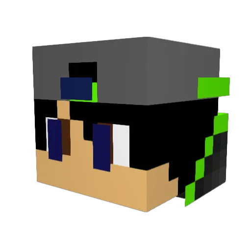 LST1BMG Minecraft avatar head, 3D render
