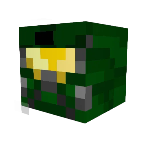 LSU01 Minecraft avatar head, 3D render
