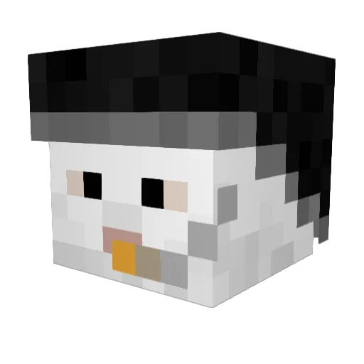LSX7 Minecraft avatar head, 3D render