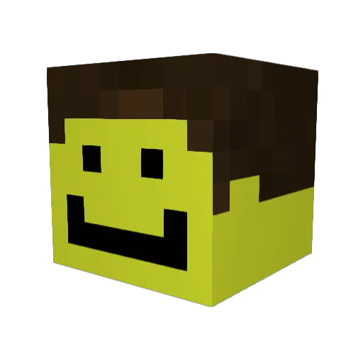 LSZHB08 Minecraft avatar head, 3D render
